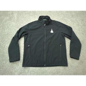 Capitol Credit Union Full Zip Jacket Mens L Zip Pockets Crossland Black